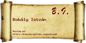 Bobály István névjegykártya